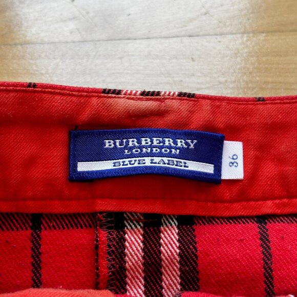 Burberry Blue Label Red Plaid Skirt Size 36 - Picture 5 of 11
